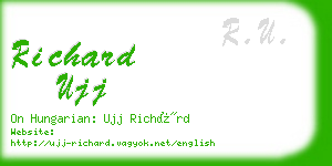 richard ujj business card